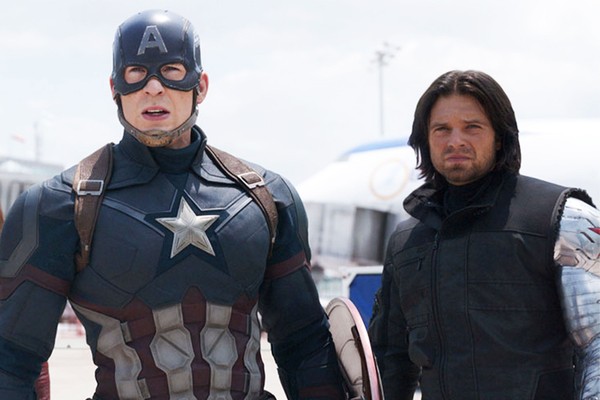 Chris Evans como Steve Rogers, o Capitão América, e Sebastian Stan como Bucky Barnes, o Soldado Invernal (Foto: Divulgação)
