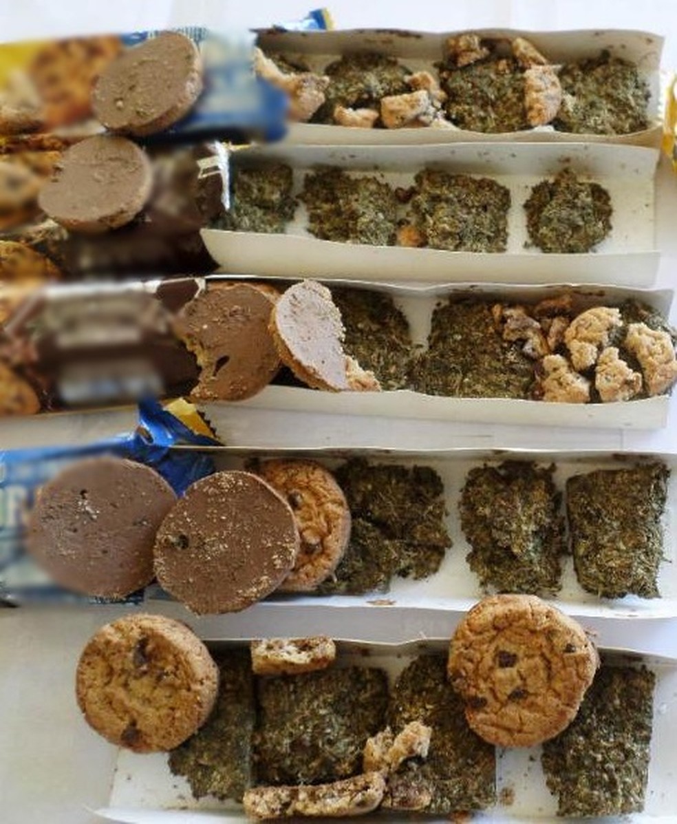 Maconha foi encontrado em meio a bolachas no presídio de Mirandópolis na sexta-feira (2) (Foto: SAP/Divulgação)