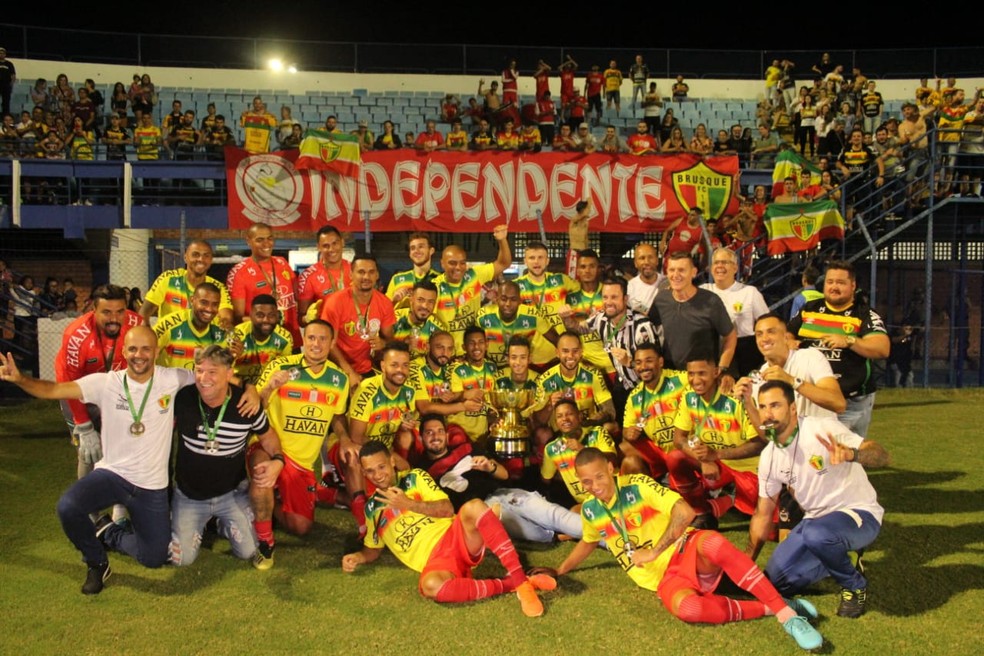 Brusque campeão da Recopa Catarinense — Foto: Lucas Gabriel Cardoso/Brusque FC