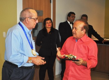 Aderson Maia Nogueira, presidente da Abrace, e Antônio Aquino, presidente da FFAC (Foto: Duaine Rodrigues)