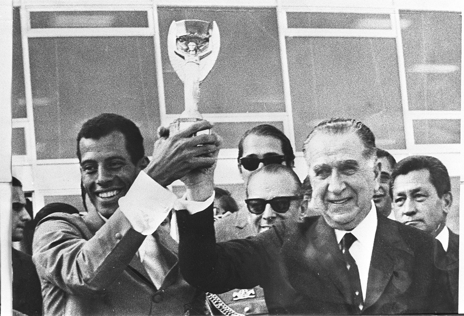 Seleção Brasileira comemora título mundial de 1970 em Brasília  — Foto: Acervo O GLOBO