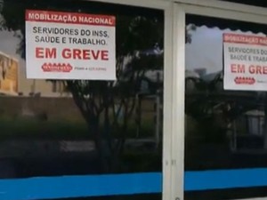 Servidores do INSS entram em greve nesta segunda-feira (13) na Paraíba (Foto: Reprodução/TV Cabo Branco)