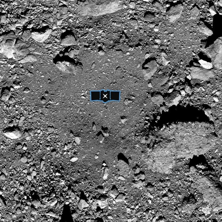 Cientistas do Instituto de Pesquisa do Sudoeste (SwRI), nos EUA, estudam superfície do asteroide Bennu (Foto: NASA/Goddard/University of Arizona)