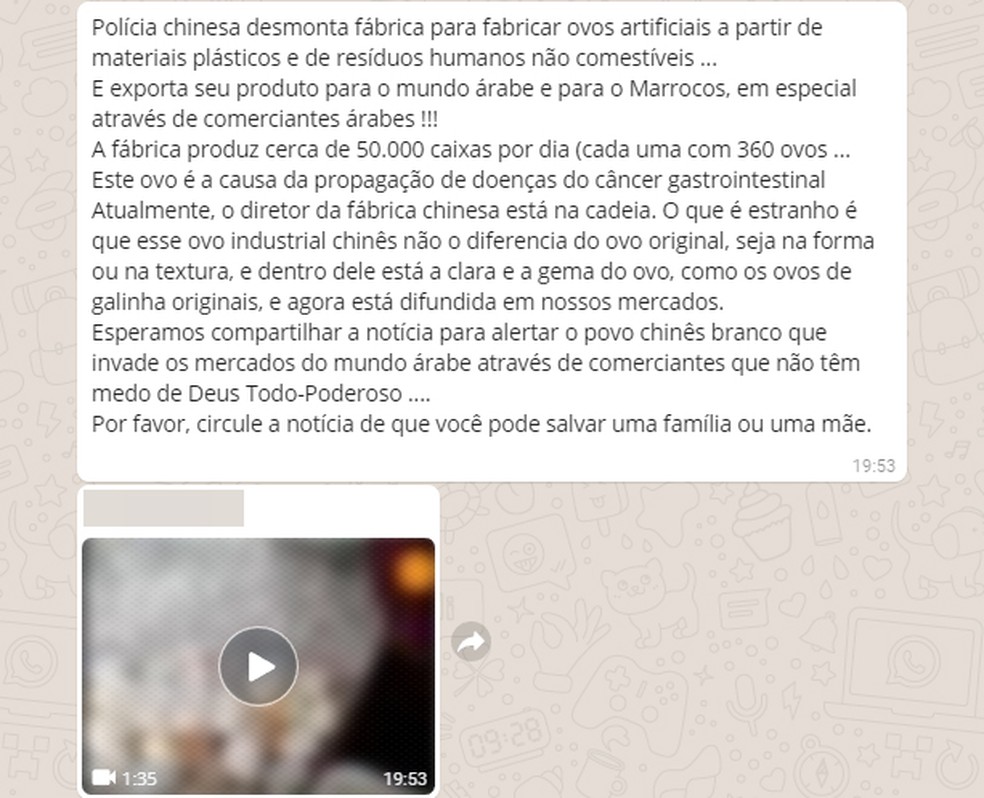 Vídeo tem bombado no WhatsApp (Foto: Reprodução/WhatsApp)
