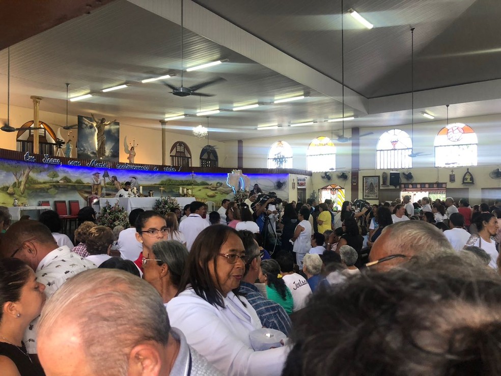 Rainha e Padroeira do Brasil, Nossa Senhora da ConceiÃ§Ã£o Aparecida â Foto: ReproduÃ§Ã£o/TV Verdes Mares