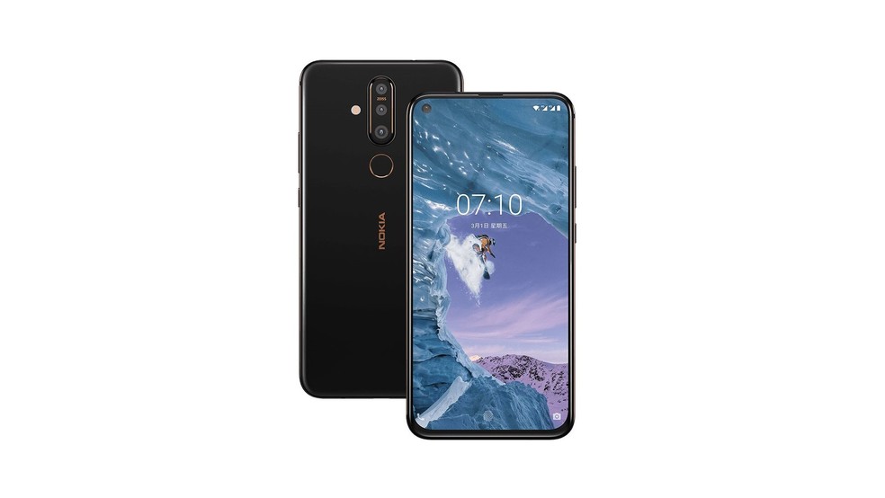 Nokia X71 tem cÃ¢mera "dentro" da tela, lembrando o Galaxy S10 â Foto: DivulgaÃ§Ã£o/Nokia