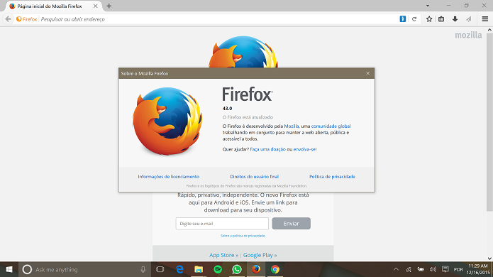 Firefox 43 trouxe versão 64 bits para Windows e novas ferramentas de segurança (Foto: Reprodução/Elson de Souza)
