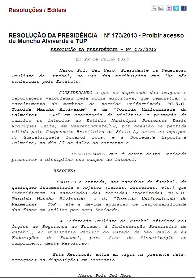 Federação Paulista de Futebol - FPF - QUANDO SURGE O ALVIVERDE