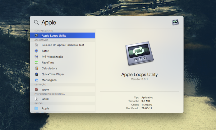 Busca inteligente do Spotify do Mac OS X Yosemite (Foto: Reprodução/Marvin Costa)
