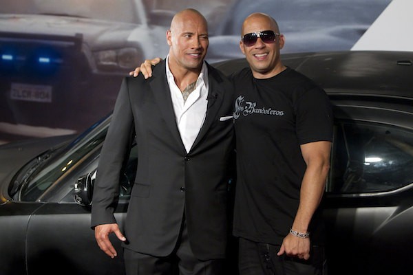 Os atores Dwayne The Rock Johnson e Vin Diesel (Foto: Getty Images)