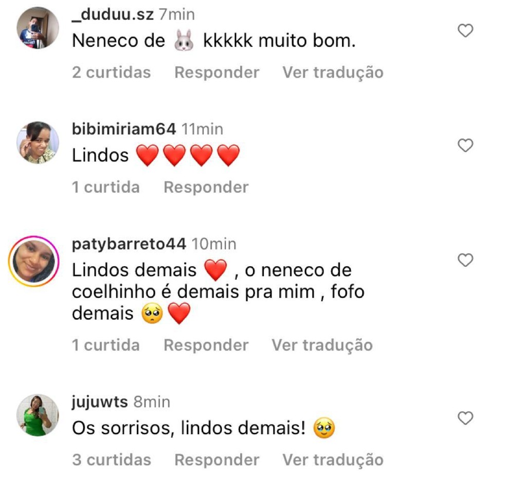 Fãs reagem a Cris, filho de Fred e Bianca Andrade, de coelhinho na Páscoa — Foto: Reprodução Instagram