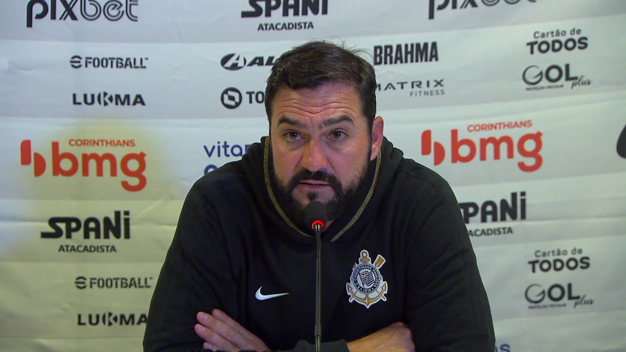 Confira a coletiva do técnico interino Danilo após a derrota do Corinthians para o Palmeiras