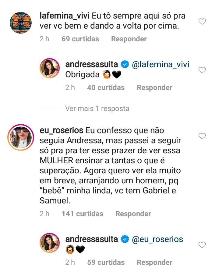 Andressa Suita interage com fãs (Foto: Reprodução / Instagram)