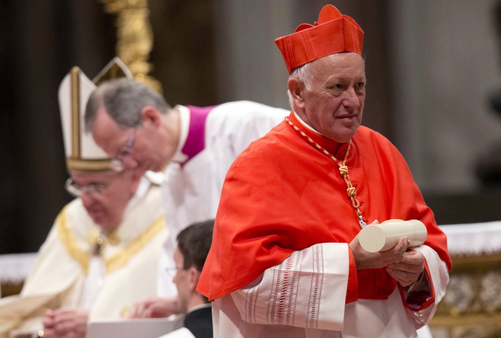 Cardeal Ricardo Ezzati foi denunciado por encobrir abusos sexuais â€” Foto: Alessandra Tarantino/AP