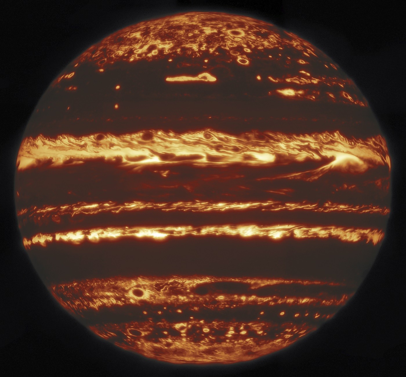 Astrônomos descobrem fatos inéditos sobre clima de Júpiter (Foto: International Gemini Observatory/NOIRLab/NSF/AURA/NASA)