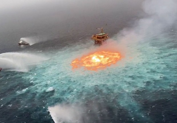 'Portal do Inferno" no Golfo do México agora tem vazamento de metano (Foto: Reprodução/YouTube)