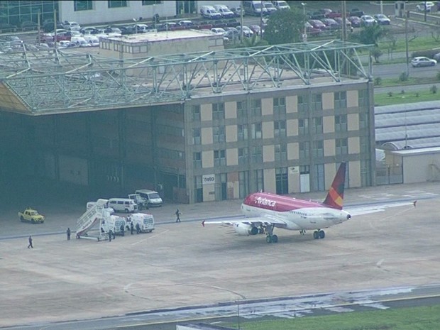Avião Avianca (Foto: GloboNews reprodução)
