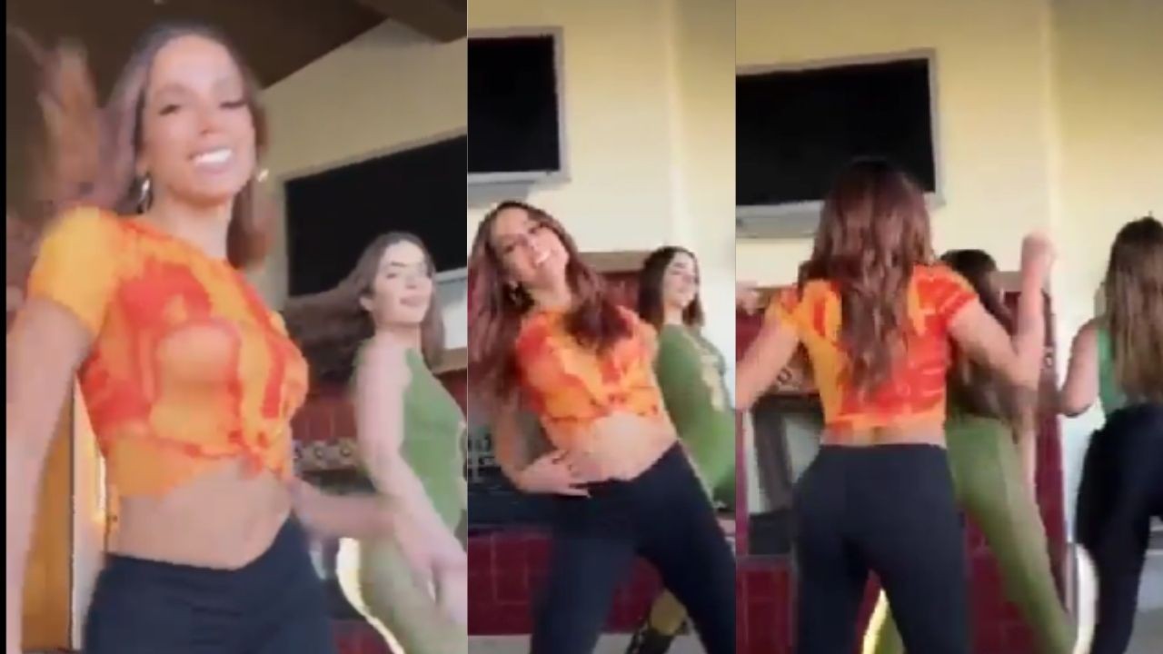 Anitta cumpre a promessa e faz vídeo dançando ao lado de Jade Picon (Foto: Reprodução/TikTok )