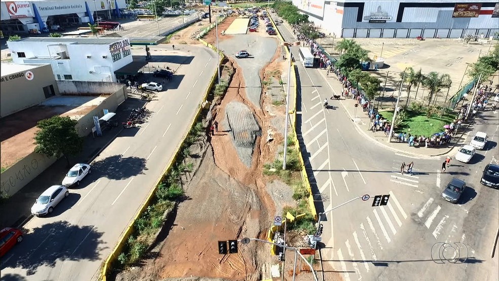  Obras do BRT em Goiânia serão retomadas, segundo ministro das Cidades (Foto: Reprodução/TV Anhanguera)