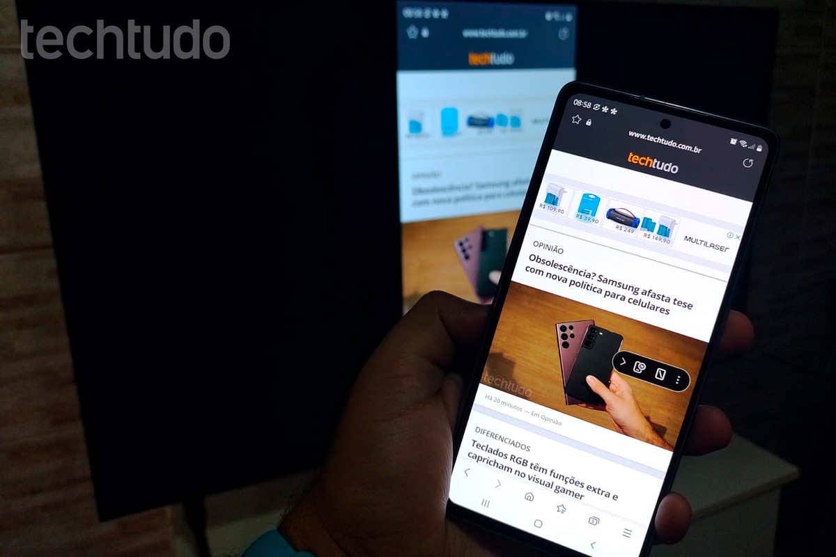 Como espelhar o celular na TV Samsung com o recurso Tap View