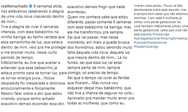 F5 - Celebridades - Fernanda Machado agradece carinho de fãs após revelar  ter sofrido aborto espontâneo - 28/04/2019