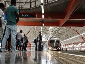 Estação de metrô, em Salvador. (Foto: Divulgação/ CCR Metrô)