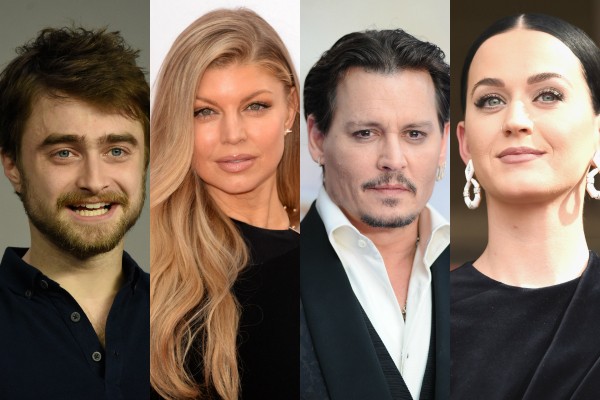 Daniel Radcliffe, Fergie, Johnny Depp e Katy Perry (Foto: Getty Images)