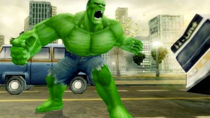 The Incredible Hulk: Ultimate Destruction com um belo jogo do verdão (Foto: Divulgação/Sierra)