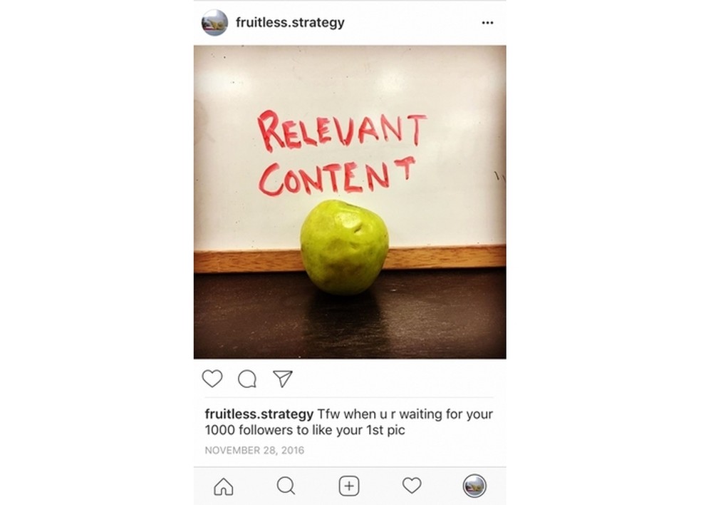 Conta com seguidores comprados não gera engajamento em posts (Foto: Reprodução/Hootsuite)