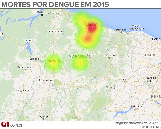 Gráfico de mortes por dengue no Maranhão (Foto: Maurício Araya / G1)