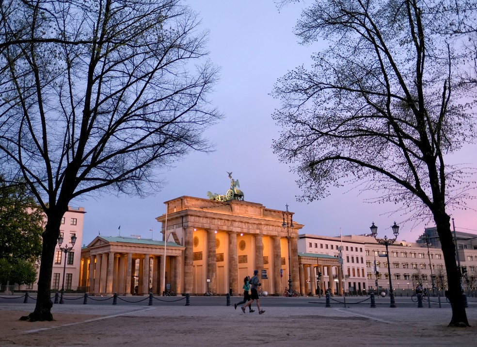 Portão de Brandenburgo, em Berlim, em 16 de abril de 2020 — Foto: Christian Mang/Reuters
