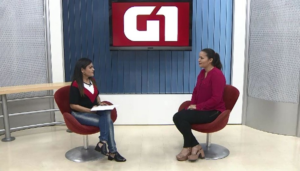 Janaína foi a quarta candidata ao governo entrevistada pelo G1 nesta quinta-feira (13) — Foto: Reprodução/Rede Amazônica Acre