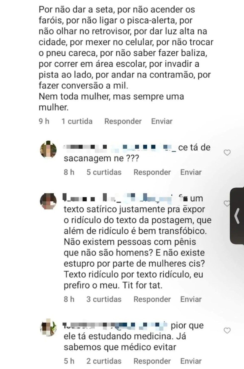 Seguidores se revoltaram com o jovem — Foto: Redes socais