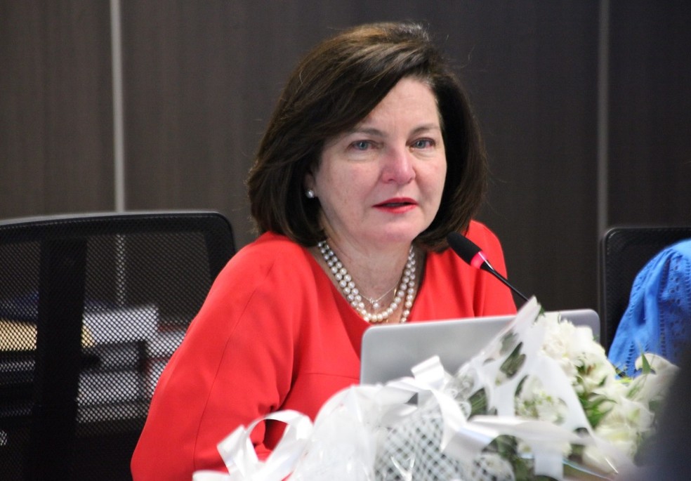 A procuradora-geral da RepÃºblica, Raquel Dodge, ao fazer nesta terÃ§a-feira (10) o Ãºltimo discurso Ã  frente do CNMP â Foto: CNMP/Flickr