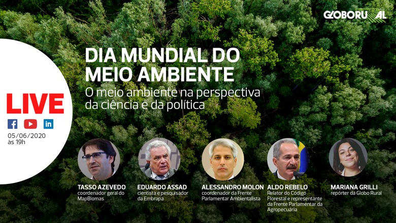 Convidados da live Globo Rural sobre o Dia Mundial do Meio Ambiente (Foto: Editora Globo)