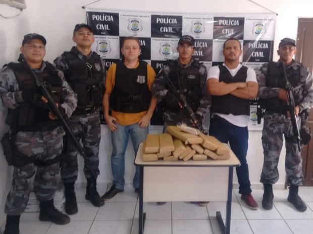 Droga foi apreendida por equipes das polícias Civil e Militar do Piauí (Foto: Divulgação/PM)