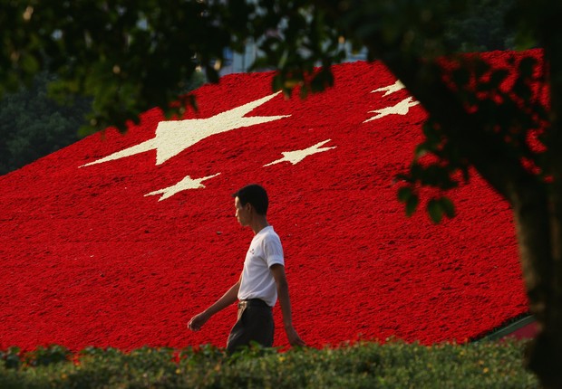 bandeira da China, economia chinesa (Foto: Feng Li/Getty Images)