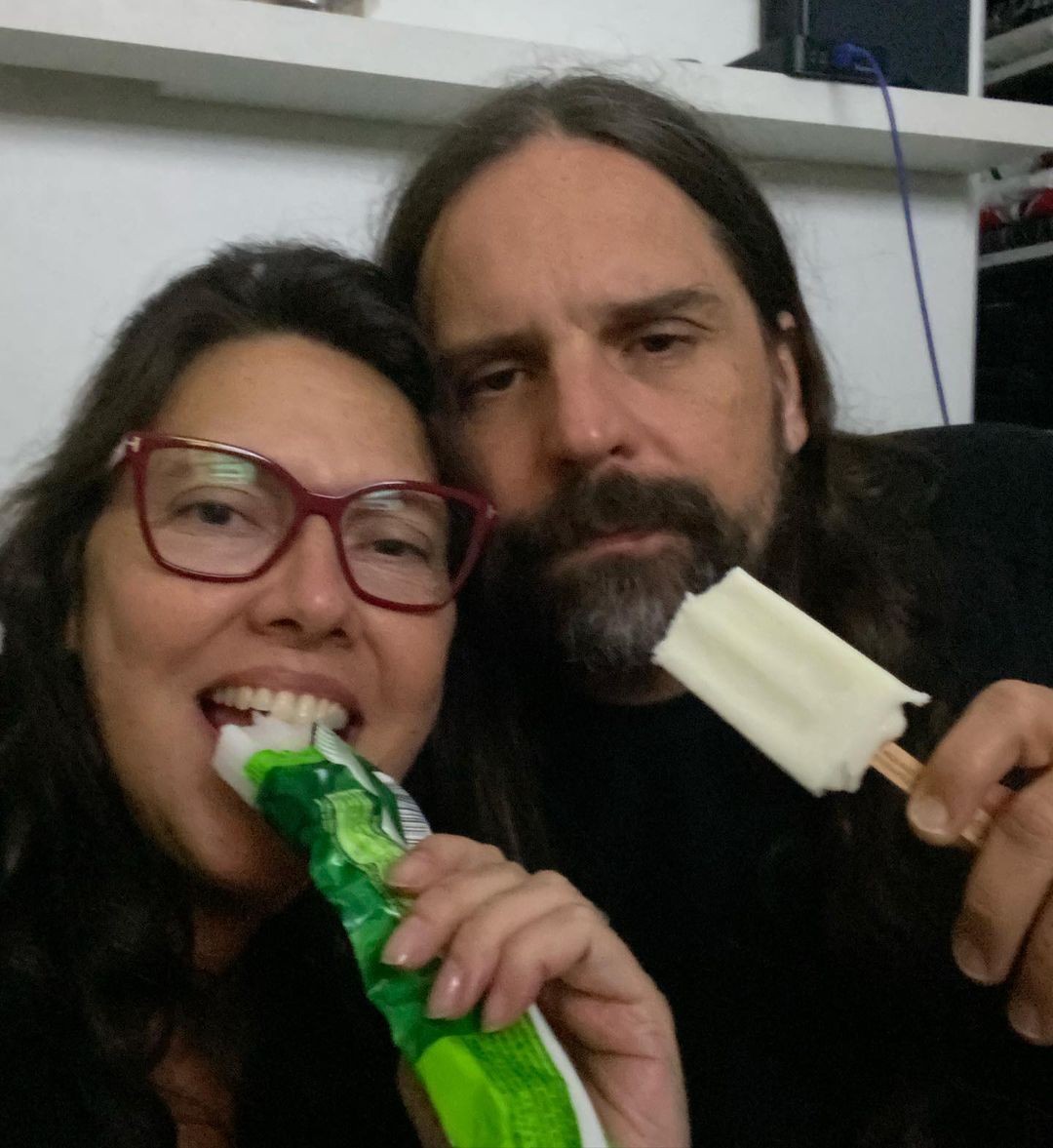 Andreas Kisser e Patrícia Perissinoto (Foto: Reprodução Instagram)