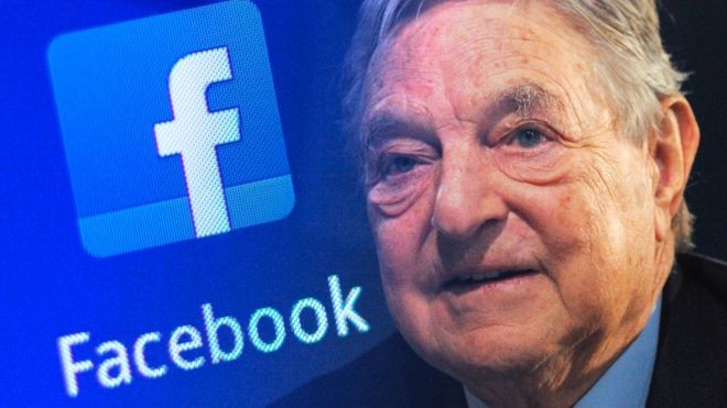 O Facebook diz ter pedido uma investigação contra Soros após ele chamar a rede de 
