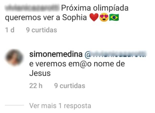 Simone Medina responde seguidora (Foto: Reprodução/Instagram)