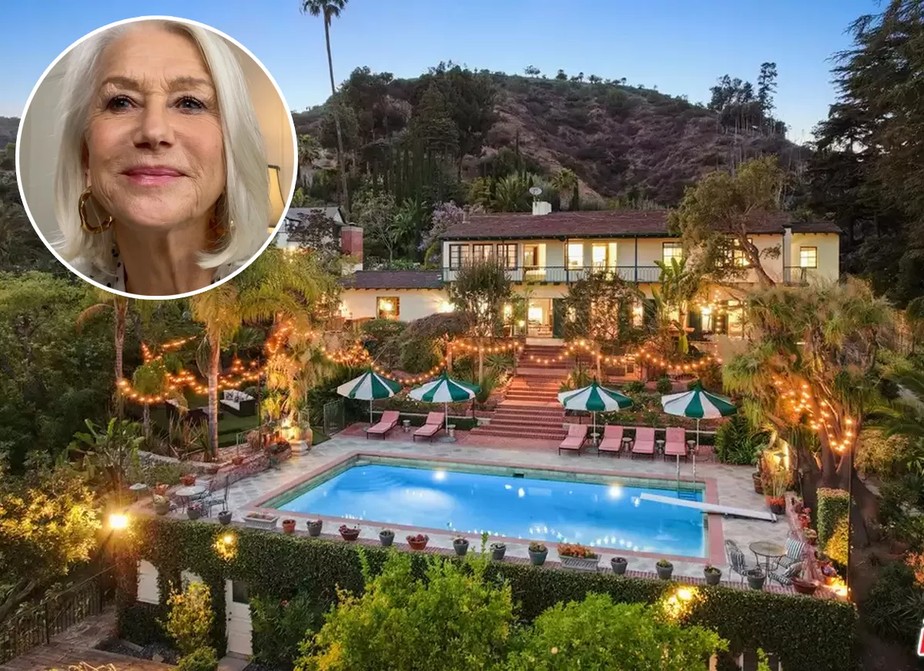 Helen Mirren baixa US$ 1,5 milhão do valor original de sua casa em Hollywood e tenta negociá-la por US$ 17 milhões