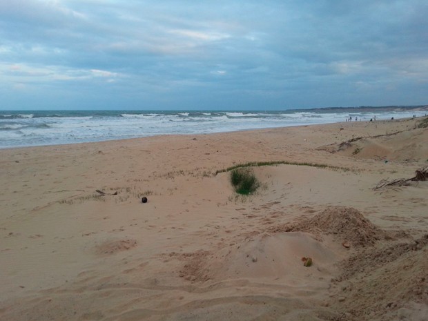 Afogamento aconteceu na praia de Búzios, no litoral Sul do RN (Foto: Kléber Teixeira/Inter TV Cabugi)