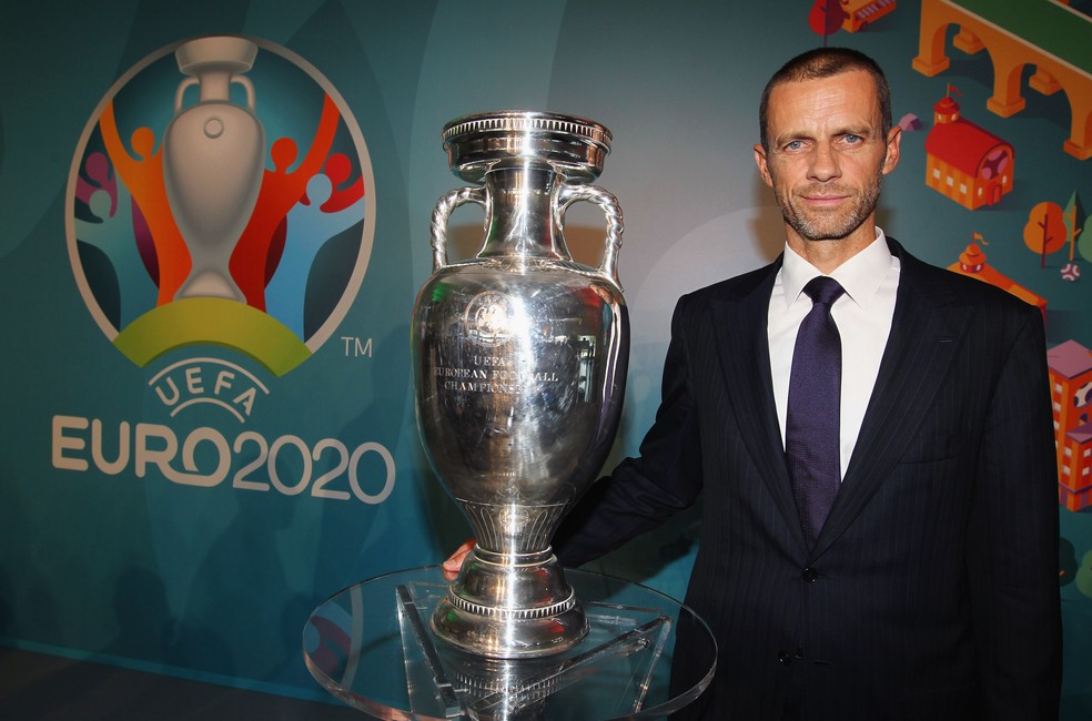 Coube a Aleksander Ceferin, eleito em 2016, concretizar o projeto da Euro 2020 — Foto: Getty Images