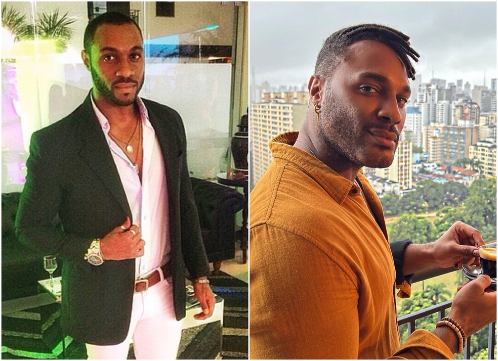 Antes e depois de Fred Nic&aacute;cio, do BBB 23 &mdash; Foto: Instagram