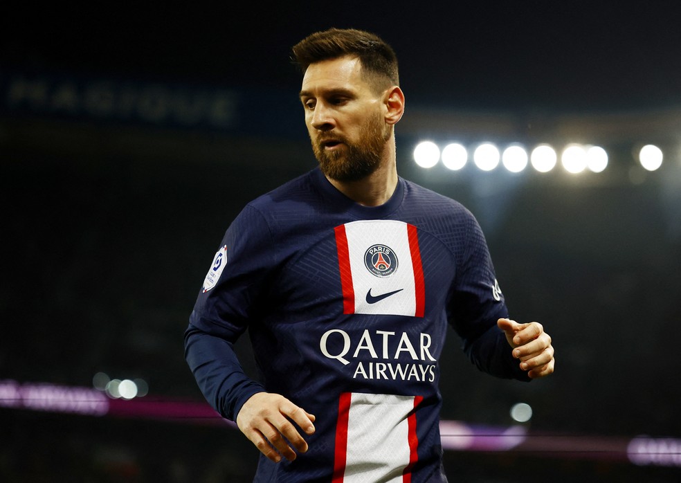 Messi PSG x Lyon — Foto: Sarah Meyssonnier/Reuters