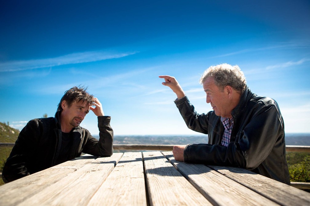 Richard Hammond e Jeremy Clarkson em cena dos bastidores do The Grand Tour (Foto: The Grand Tour)