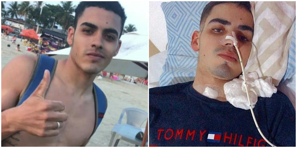 Mãe relata que jovem está acamado e não consegue falar após sequelas de acidente em Guarujá, SP — Foto: Arquivo pessoal