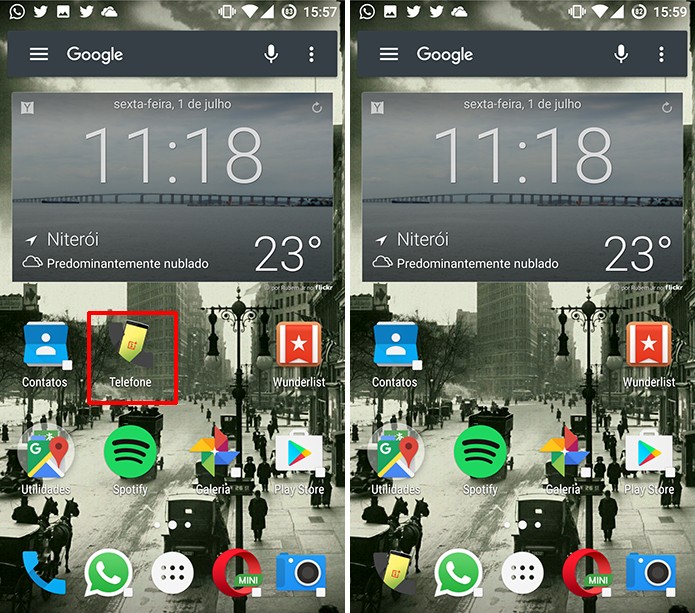 Ícone personalizado do Android será incluído na tela inicial do sistema (Foto: Reprodução/Elson de Souza)