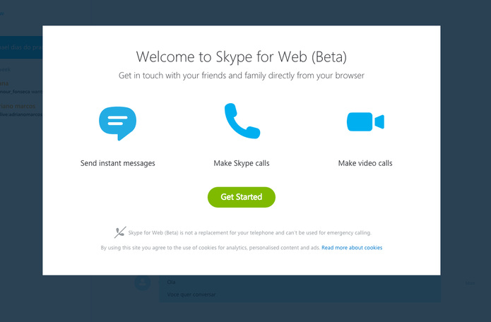Skype para Web tem vers?o beta liberada para todos os usu?rios; saiba como testar (Foto: Reprodu??o/Skype)