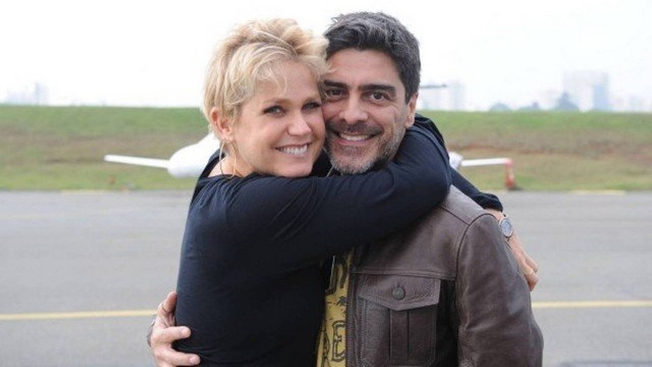 Xuxa e o marido, o ator Junno Andrade